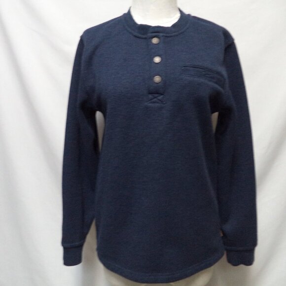 L.L. Bean Katahdin Waffle knit Fleece lined Henley Shirt Top Men Small Sm S - Picture 2 of 16